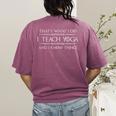Yoga Teacher Instructor I Teach Yoga & I Know Things Women's Comfort Colors T-Shirt Back Print Berry Yoga Teacher Instructor I Teach Yoga & I Know Things Women's Comfort Colors T-Shirt Back Print Berry