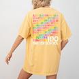 100th Day Of School Teacher Kids 100 Days Math Numbers Women's Comfort Colors T-Shirt Back Print Mustard
