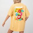100th Day Of School Teachers Kids Child Happy 100 Days Women's Comfort Colors T-Shirt Back Print Mustard 100th Day Of School Teachers Kids Child Happy 100 Days Women's Comfort Colors T-Shirt Back Print Mustard