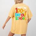 100th Day Of School Teachers Kids Happy 100 Days Women's Comfort Colors T-Shirt Back Print Mustard