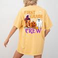 1st Grade Boo Crew Teacher Student Halloween Costume Women's Comfort Colors T-Shirt Back Print Mustard 1st Grade Boo Crew Teacher Student Halloween Costume Women's Comfort Colors T-Shirt Back Print Mustard