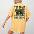 2nd Grade Teacher Student Camo Bow Back To School Women's Comfort Colors T-Shirt Back Print Mustard 2nd Grade Teacher Student Camo Bow Back To School Women's Comfort Colors T-Shirt Back Print Mustard