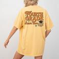4th Grade Back To School Fourth Grade Dream Team Teacher Women's Comfort Colors T-Shirt Back Print Mustard