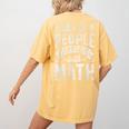 5 Out Of 4 People Struggle With Math Teacher Science Women's Comfort Colors T-Shirt Back Print Mustard