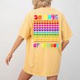 50 Days Of School Hearts Teacher Happy 50th Day Of School Women's Comfort Colors T-Shirt Back Print Mustard