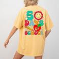 50 Days Of School Teacher Happy 50th Day Of School Kids Women's Comfort Colors T-Shirt Back Print Mustard 50 Days Of School Teacher Happy 50th Day Of School Kids Women's Comfort Colors T-Shirt Back Print Mustard