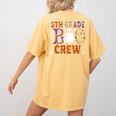 5th Grade Boo Crew Halloween Teachers Students Women's Comfort Colors T-Shirt Back Print Mustard