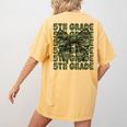 5th Grade Teacher Student Camo Bow Back To School Women's Comfort Colors T-Shirt Back Print Mustard 5th Grade Teacher Student Camo Bow Back To School Women's Comfort Colors T-Shirt Back Print Mustard