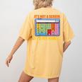 AAC Awareness AAC Teacher It's Not A Screen It's My Voice Men Women Women's Comfort Colors T-Shirt Back Print Mustard