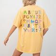 ABC Animals Alphabet Graphic Boys Girls Kindergarten Teacher Women's Comfort Colors T-Shirt Back Print Mustard ABC Animals Alphabet Graphic Boys Girls Kindergarten Teacher Women's Comfort Colors T-Shirt Back Print Mustard