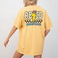 ABCD Highway To Spell Pencil Teacher & Student Font Me Women's Comfort Colors T-Shirt Back Print Mustard