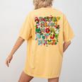 ABCs Learning Kindergarten Teacher Christmas Lights Alphabet For Men Women Kids Women's Comfort Colors T-Shirt Back Print Mustard