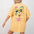 Abstract Cat Art Picatsso Shirt For Art Teachers Women's Comfort Colors T-Shirt Back Print Mustard Abstract Cat Art Picatsso Shirt For Art Teachers Women's Comfort Colors T-Shirt Back Print Mustard
