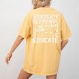 Advocate Support Accept Educate Special Education Teacher Women's Comfort Colors T-Shirt Back Print Mustard Advocate Support Accept Educate Special Education Teacher Women's Comfort Colors T-Shirt Back Print Mustard