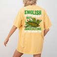 AG Teacher English Is Important But Agriculture Teacher Women's Comfort Colors T-Shirt Back Print Mustard AG Teacher English Is Important But Agriculture Teacher Women's Comfort Colors T-Shirt Back Print Mustard