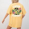 Alligator Later Gator Teacher Summer Last Day Fun Women's Comfort Colors T-Shirt Back Print Mustard Alligator Later Gator Teacher Summer Last Day Fun Women's Comfort Colors T-Shirt Back Print Mustard