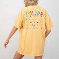 Alphabet Positive Affirmations Back To School Teacher Women's Comfort Colors T-Shirt Back Print Mustard
