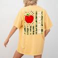 American Flag Camouflage Teacher Patriotic 4th Of July Women's Comfort Colors T-Shirt Back Print Mustard