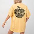 Apple Camoflauge Clothing Camo Student Teacher Cute School Women's Comfort Colors T-Shirt Back Print Mustard Apple Camoflauge Clothing Camo Student Teacher Cute School Women's Comfort Colors T-Shirt Back Print Mustard