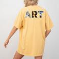 Art Artist Painting Teacher T Shirt Mona Lisa Great Wave For Men Women Women's Comfort Colors T-Shirt Back Print Mustard
