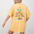 Art Christmas Tree Merry Christmas Artist Art Teacher Women's Comfort Colors T-Shirt Back Print Mustard
