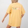 Art Teacher Cute Floral Women's Comfort Colors T-Shirt Back Print Mustard Art Teacher Cute Floral Women's Comfort Colors T-Shirt Back Print Mustard