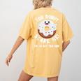 Art Teacher Halloween Donut Lover Costume Kawaii Monster Women's Comfort Colors T-Shirt Back Print Mustard