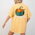 Art Teacher Pumpkin Halloween Night Men Women Women's Comfort Colors T-Shirt Back Print Mustard