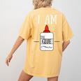 Art Teacher T-Shirt I Am The Glue Women's Comfort Colors T-Shirt Back Print Mustard