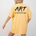 Art Teacher Women's Comfort Colors T-Shirt Back Print Mustard Art Teacher Women's Comfort Colors T-Shirt Back Print Mustard