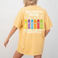 Artist Art Teacher School Artist Joke Women's Comfort Colors T-Shirt Back Print Mustard
