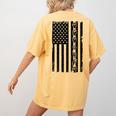 ASL Flag Sign Language Deaf ASL Teacher For Men Women Women's Comfort Colors T-Shirt Back Print Mustard