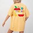 Attendance Matters Teacher Apple For Back To School Women's Comfort Colors T-Shirt Back Print Mustard Attendance Matters Teacher Apple For Back To School Women's Comfort Colors T-Shirt Back Print Mustard