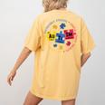Autism Awareness Shirt Periodic Puzzle Science Teacher Men Women Kids Women's Comfort Colors T-Shirt Back Print Mustard Autism Awareness Shirt Periodic Puzzle Science Teacher Men Women Kids Women's Comfort Colors T-Shirt Back Print Mustard