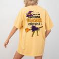 This Is My Awesome Teacher Costume Halloween Witch Women's Comfort Colors T-Shirt Back Print Mustard