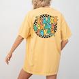 Back To School Groovy Teacher 1st First Grade Crew Squad Women's Comfort Colors T-Shirt Back Print Mustard Back To School Groovy Teacher 1st First Grade Crew Squad Women's Comfort Colors T-Shirt Back Print Mustard