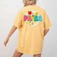 Back To School Para For Men Women Teacher Women's Comfort Colors T-Shirt Back Print Mustard