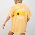Back To School Teach Love And Inspire Teacher Sunflower Women's Comfort Colors T-Shirt Back Print Mustard Back To School Teach Love And Inspire Teacher Sunflower Women's Comfort Colors T-Shirt Back Print Mustard
