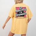 Best Theatre Art For Men Women Musical Drama Teacher Theater Women's Comfort Colors T-Shirt Back Print Mustard