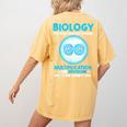Biology Facts Science Teacher Student Biologist Women's Comfort Colors T-Shirt Back Print Mustard
