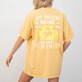 My Broom Broke So Now I Teach Math Teacher Halloween Costume For Men Women Women's Comfort Colors T-Shirt Back Print Mustard My Broom Broke So Now I Teach Math Teacher Halloween Costume For Men Women Women's Comfort Colors T-Shirt Back Print Mustard
