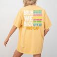 Bruh We Back Bruh No Cap We'Re Back Teacher Student Women's Comfort Colors T-Shirt Back Print Mustard