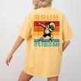 Bruh It's Field Day Teacher Happy Field Day Dabbing Boy Women's Comfort Colors T-Shirt Back Print Mustard Bruh It's Field Day Teacher Happy Field Day Dabbing Boy Women's Comfort Colors T-Shirt Back Print Mustard