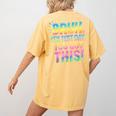 Bruh It's Test Day You Got This Funny Teacher Women's Comfort Colors T-Shirt Back Print Mustard