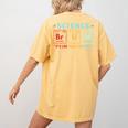 Bruh Science Like Magic But Real Teachers Students Scientist Women's Comfort Colors T-Shirt Back Print Mustard