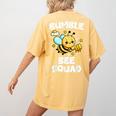 Bumble Bee Squad Honey Bumblebee Teacher Team Group Women's Comfort Colors T-Shirt Back Print Mustard