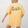 All Is Calm Said No Teacher Ever Teacher Christmas Women's Comfort Colors T-Shirt Back Print Mustard