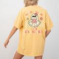 You Can't Scare Me I'm A SPED Teacher Crew Squad Halloween Women's Comfort Colors T-Shirt Back Print Mustard