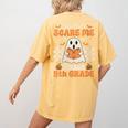 You Can't Scare Me I Teach 5th Grade Retro Teacher Halloween Women's Comfort Colors T-Shirt Back Print Mustard You Can't Scare Me I Teach 5th Grade Retro Teacher Halloween Women's Comfort Colors T-Shirt Back Print Mustard