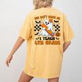 You Can't Scare Me I Teach 6th Grade Retro Teacher Halloween Women's Comfort Colors T-Shirt Back Print Mustard You Can't Scare Me I Teach 6th Grade Retro Teacher Halloween Women's Comfort Colors T-Shirt Back Print Mustard